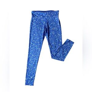 X2- Medium Med M Blue Speckled Women’s Athletic Leggings